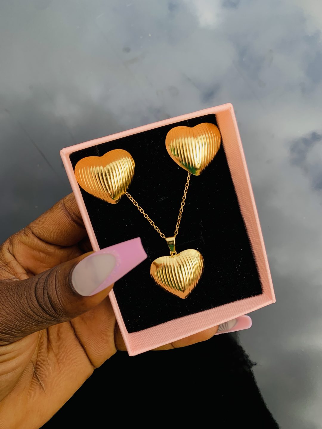 Stainless steel gold set 013