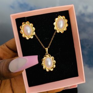 Stainless steel gold set 014
