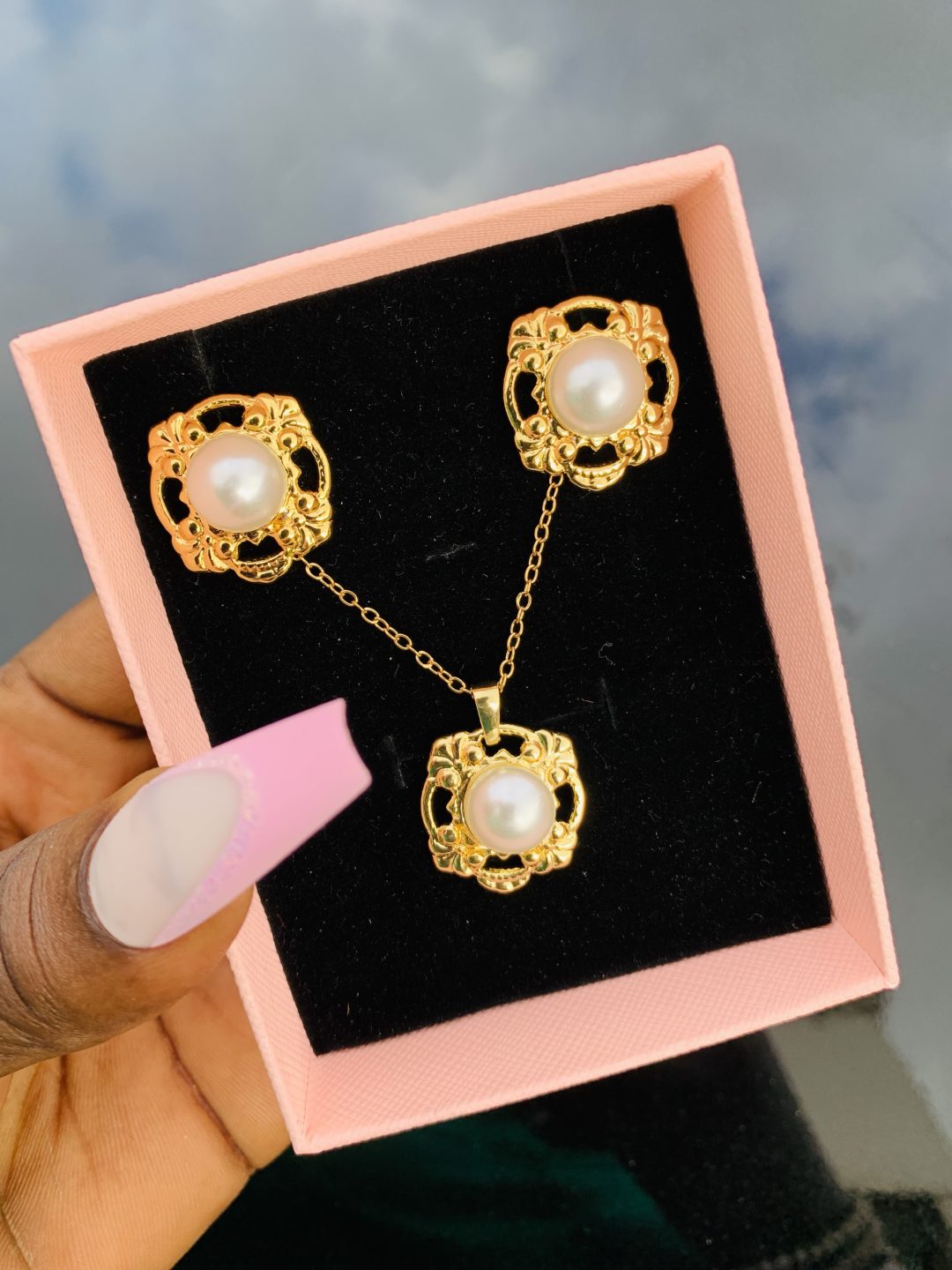 Stainless steel gold set 016