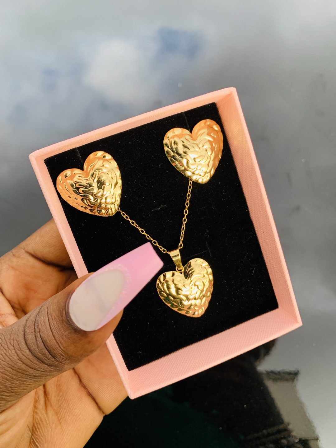 Stainless steel gold set 017