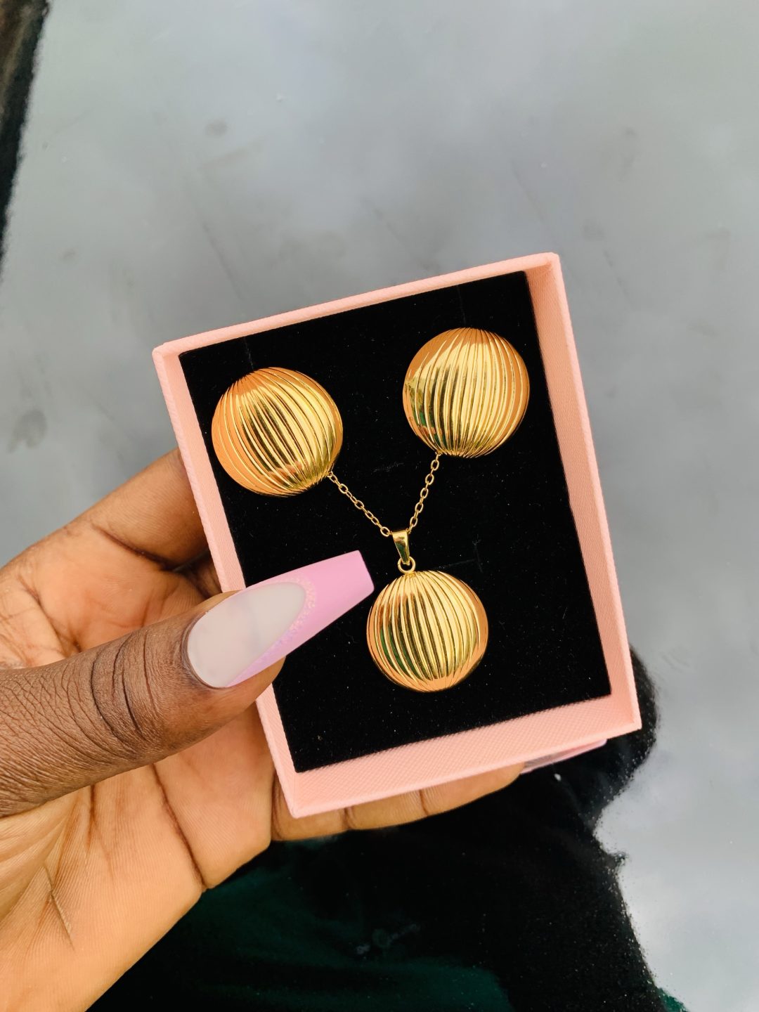 Stainless steel gold set 019 - Image 3