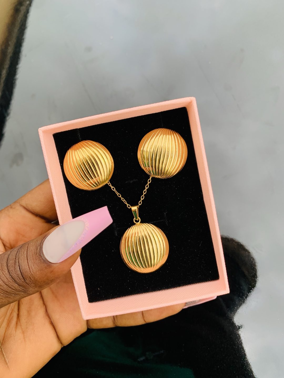 Stainless steel gold set 019