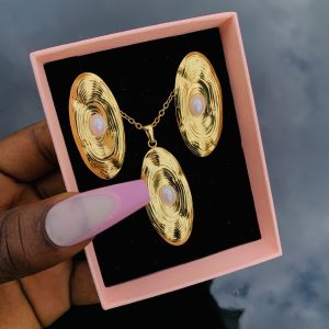 Stainless steel gold set 020