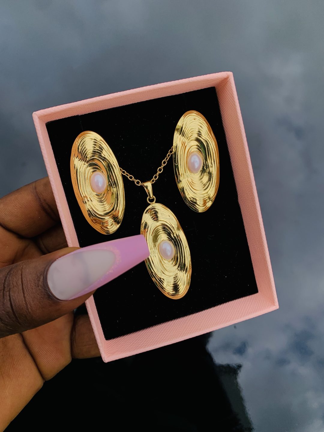 Stainless steel gold set 020