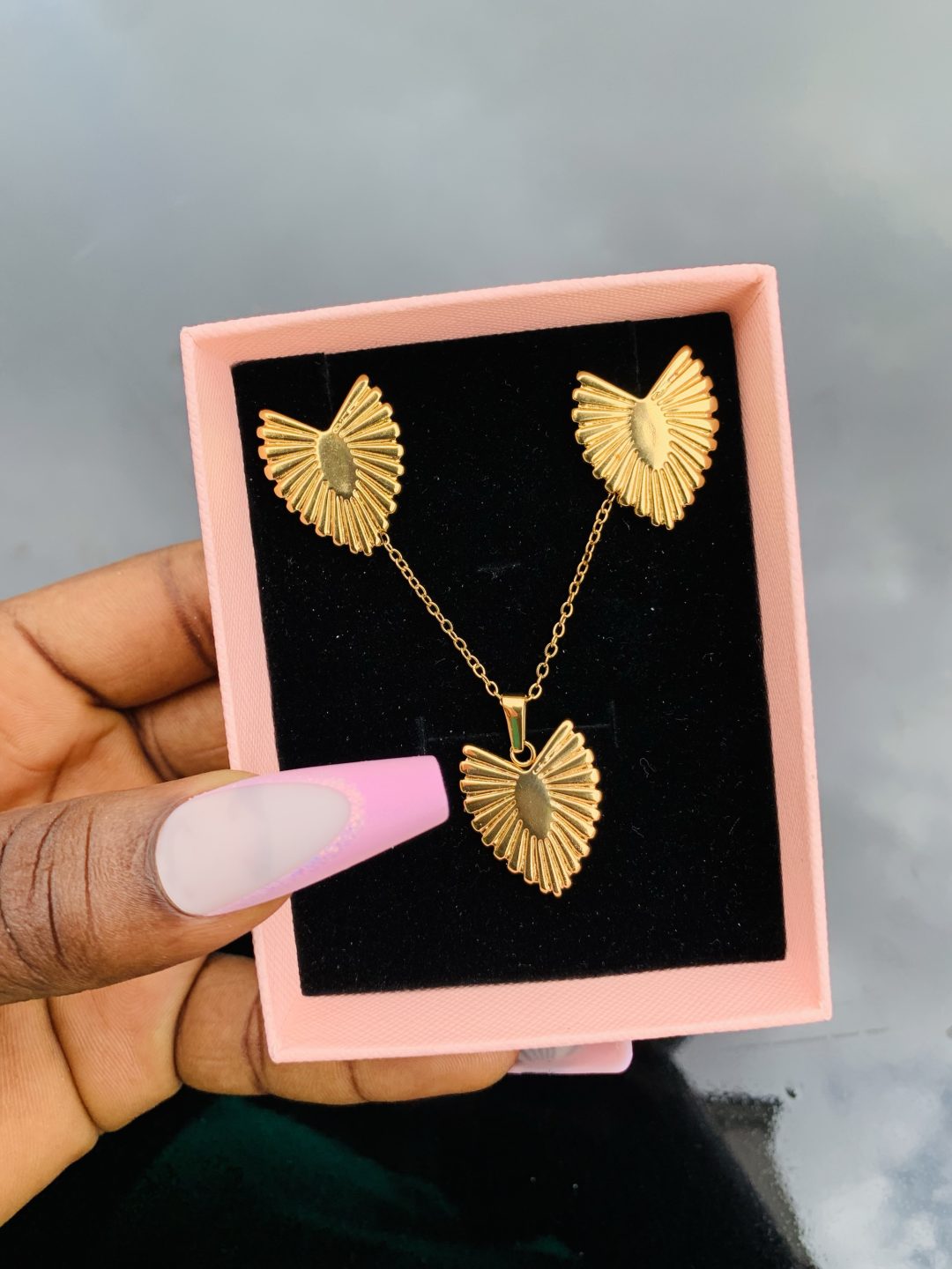 Stainless steel gold set 022