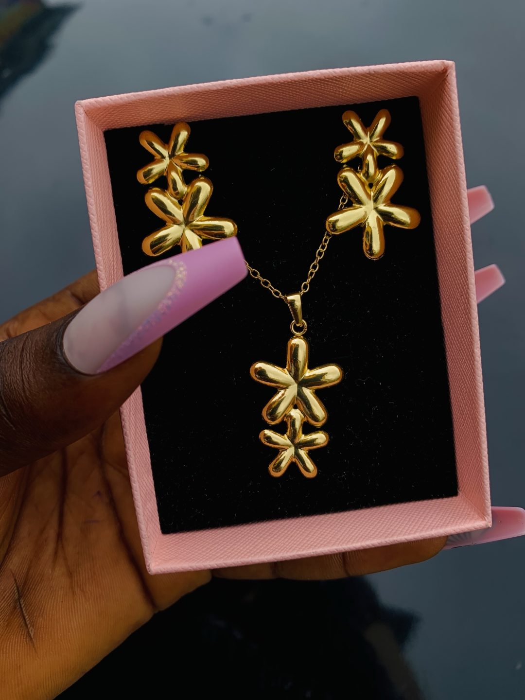 Stainless steel gold set 023