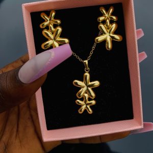 Stainless steel gold set 023