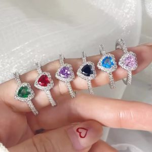 Green stone Pandora style promise ring