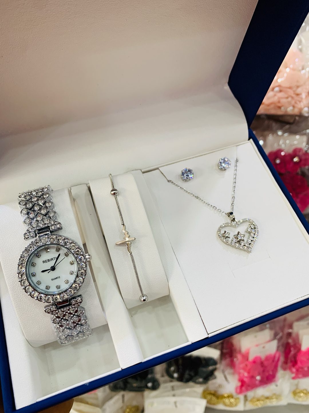 Female silver watch combo no box!