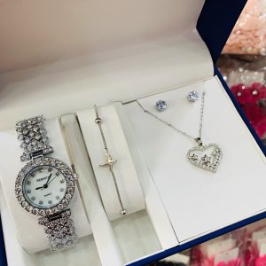 Female silver watch combo no box!