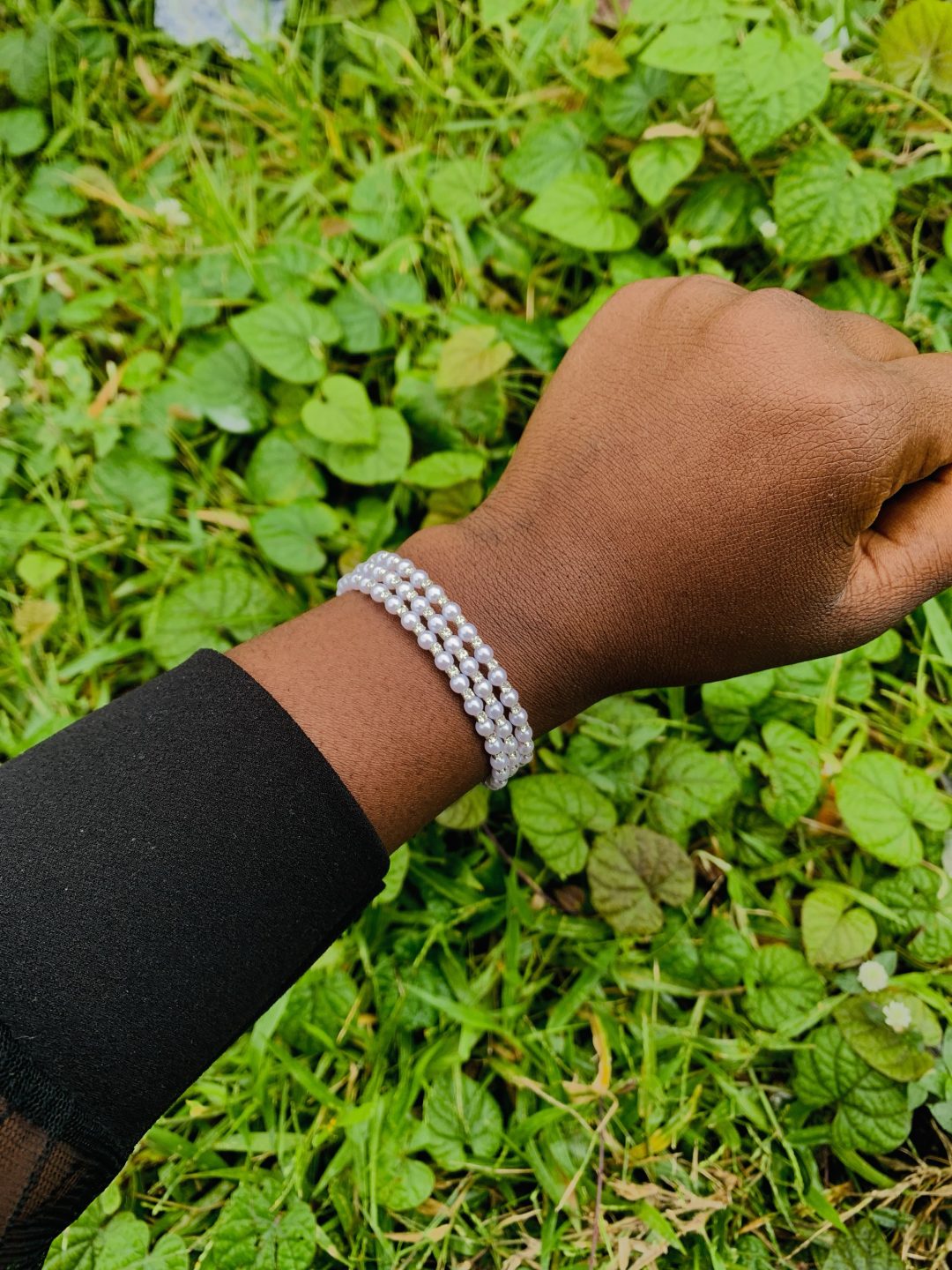 Three roll silver fashion bracelet 003