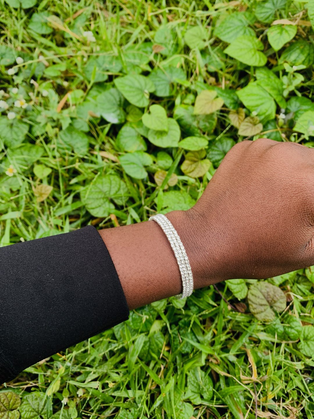 Three roll silver fashion bracelet 005