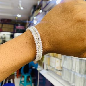 Three roll silver fashion bracelet 001