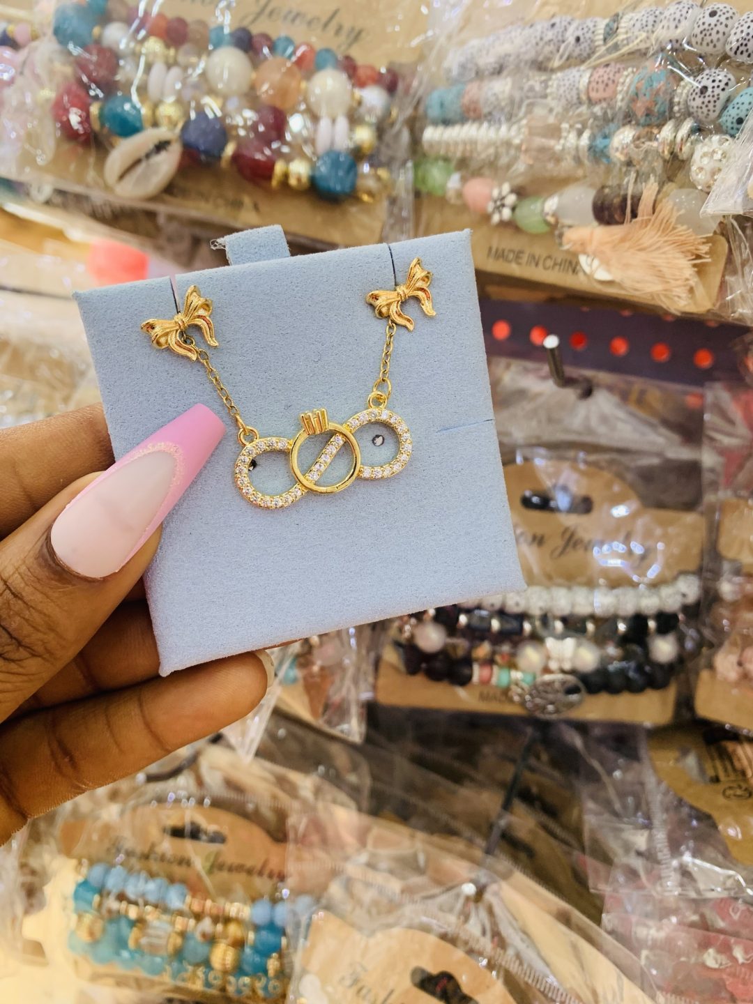 Gold dainty combo with card 018