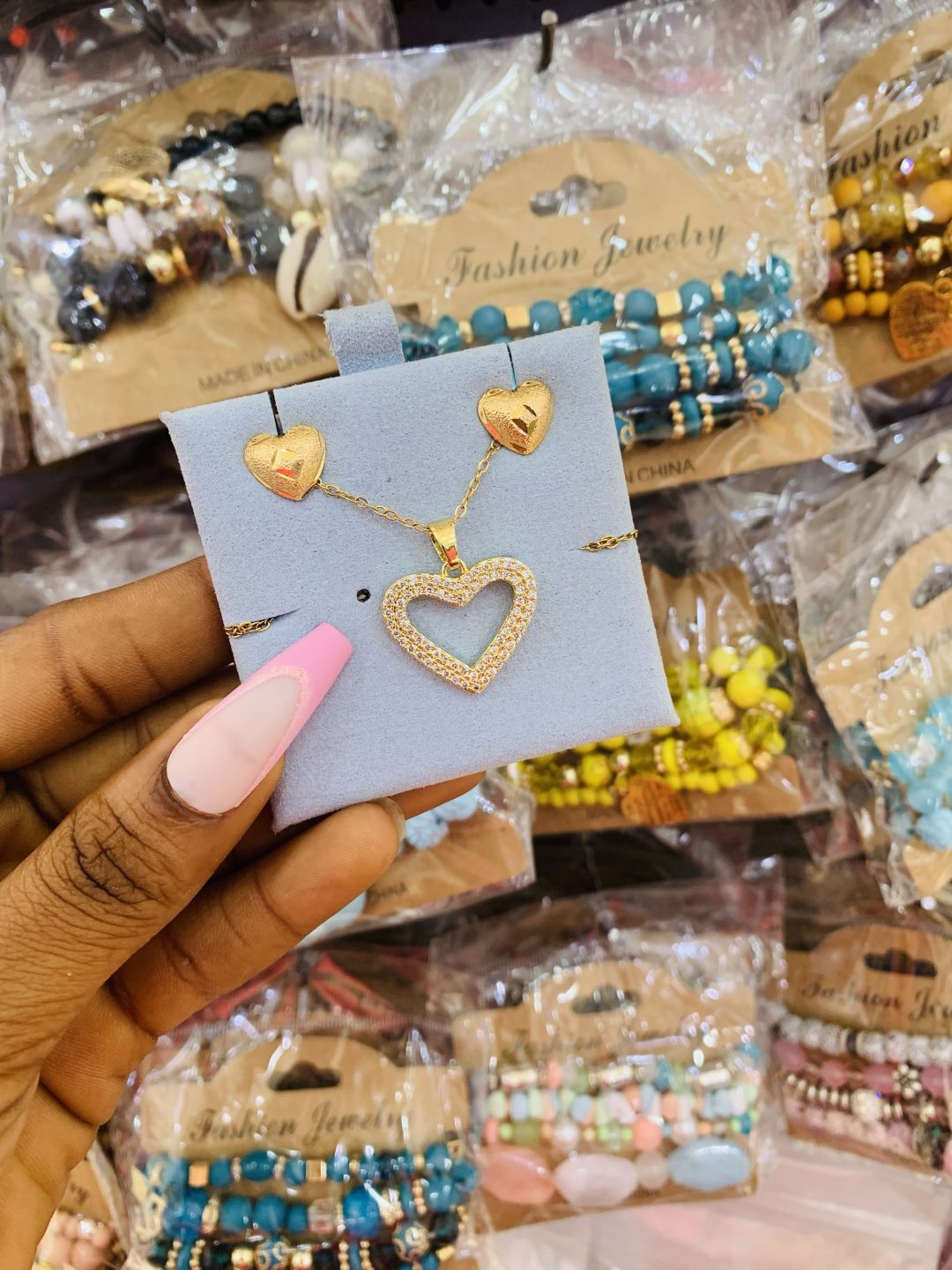 Gold dainty combo with card 014
