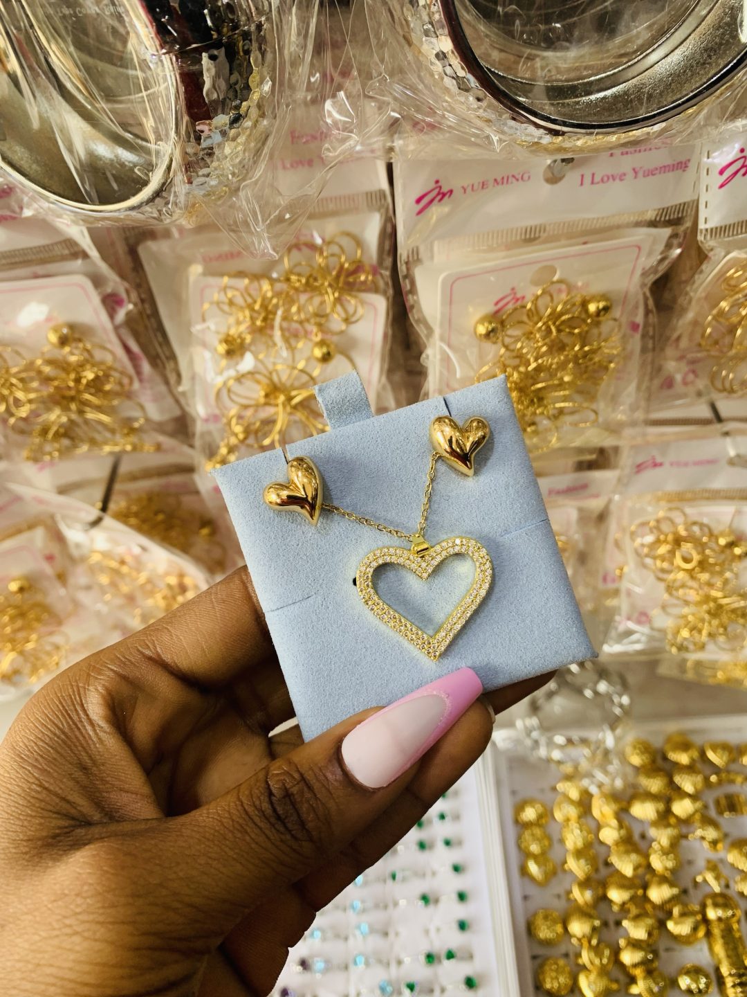 Gold dainty combo with card 007