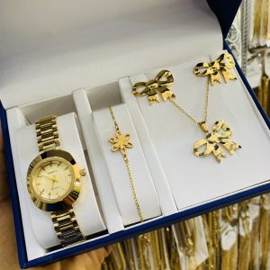 Gold bow tie combo with paper box