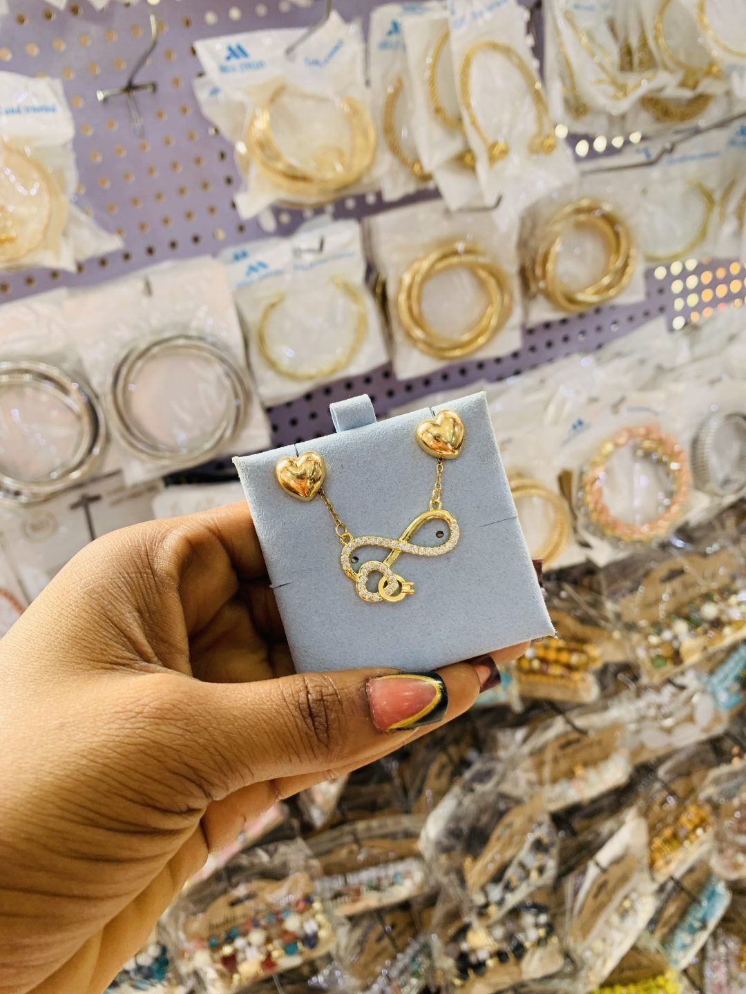 Gold dainty combo with card 001