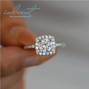 Pandora white square stone ring