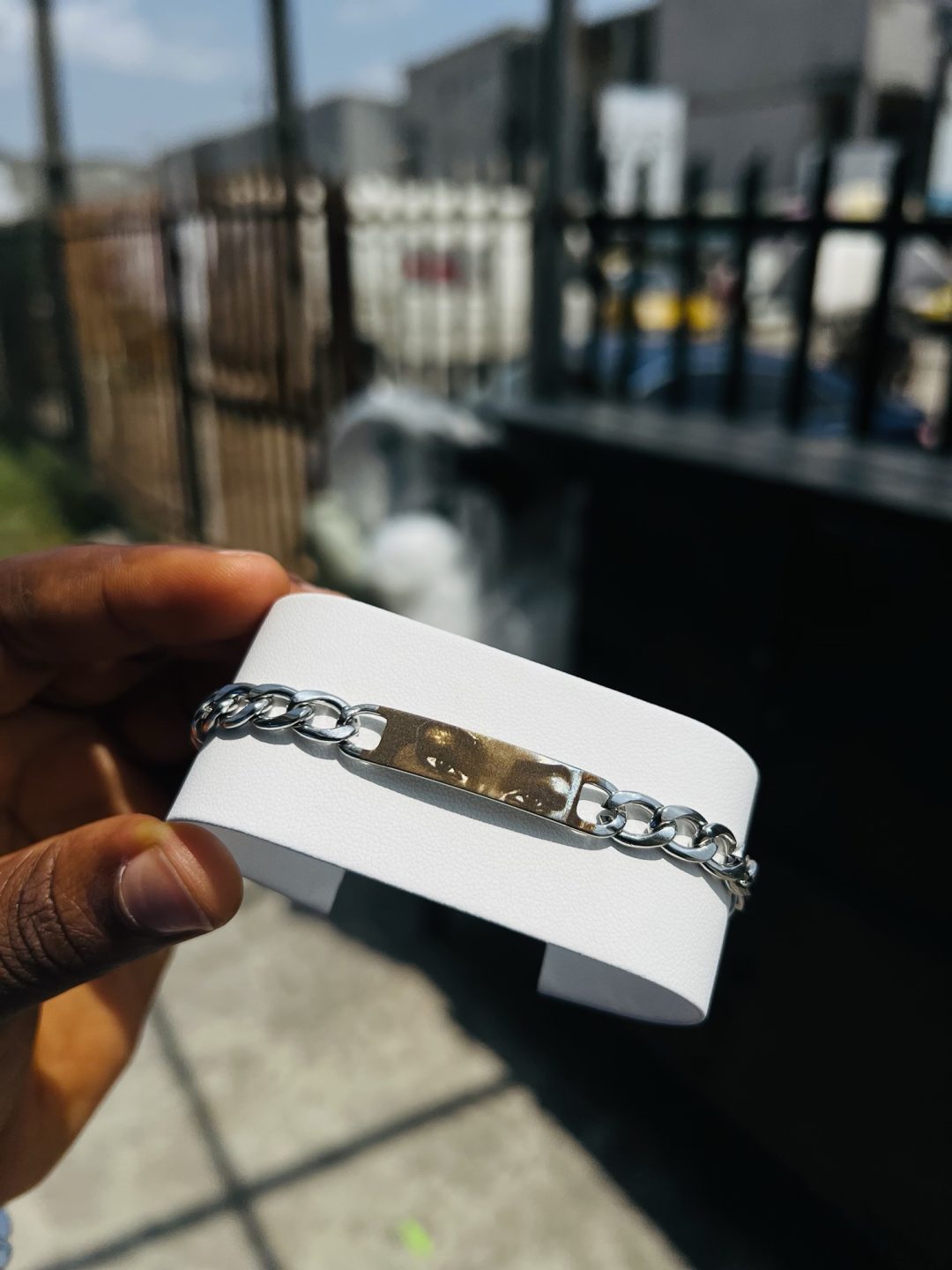 Engraved silver eyes mini bracelet - Image 3