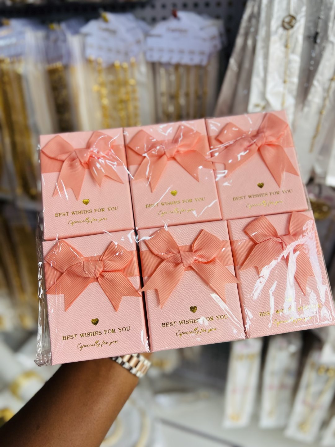 A dozen of Pink best wishes necklace box (12pcs)