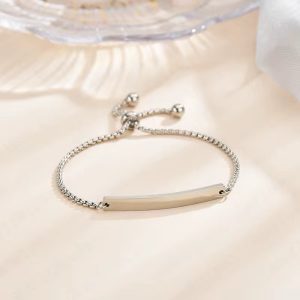 Engraved baby silver bracelet with crown charm