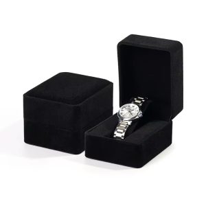 Black suede watch / bracelet box
