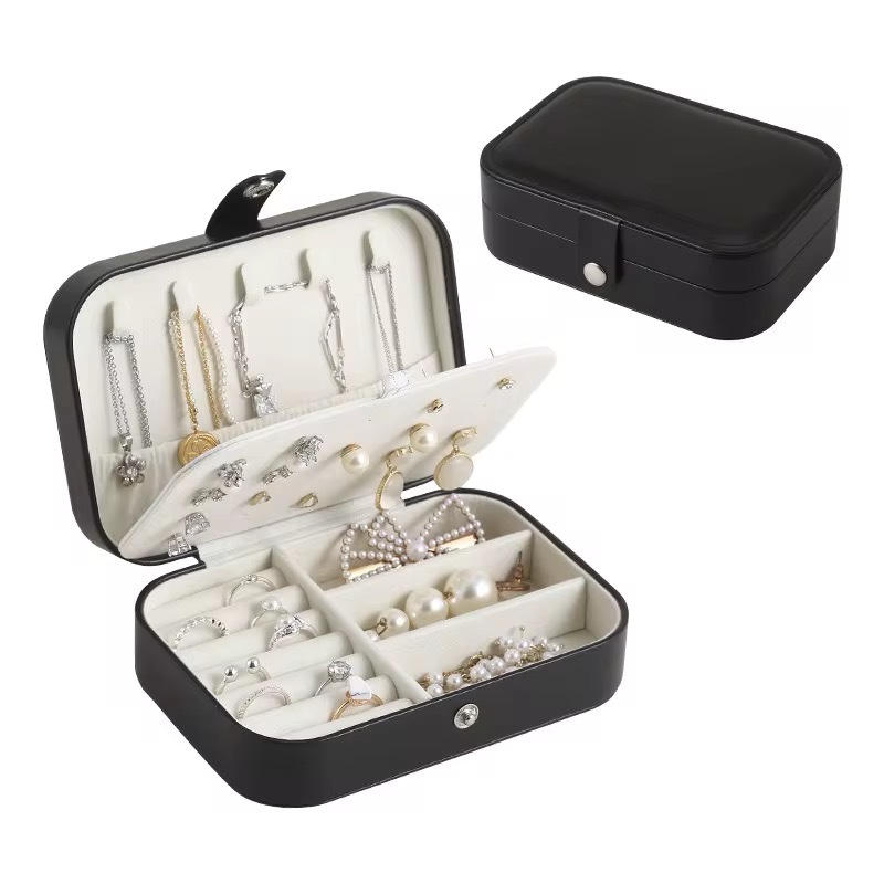 Black flip jewelry organizer