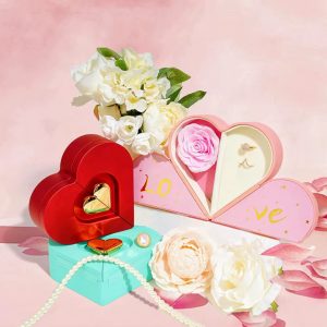 Pink scented open and close rose box