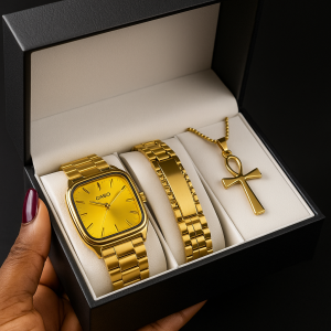 Gold male steel set no box