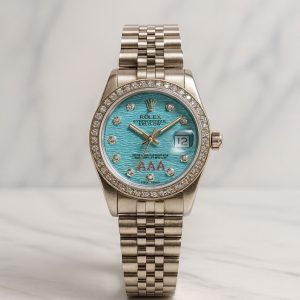 Rolex oyster silver/blue face