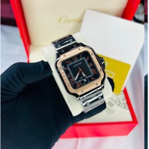 Cartier luxury watch comes with branded box and bag