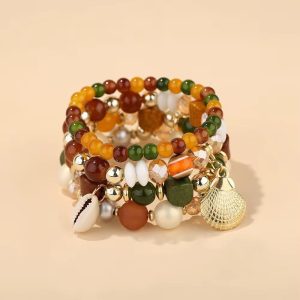 A dozen of boho beads