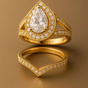 Almond Wedding Ring size 8