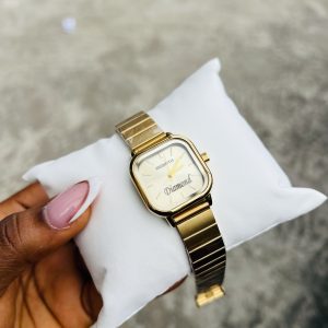 Engraved gold rebirth watch