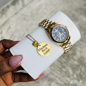 Engraved female Rolex combo set
