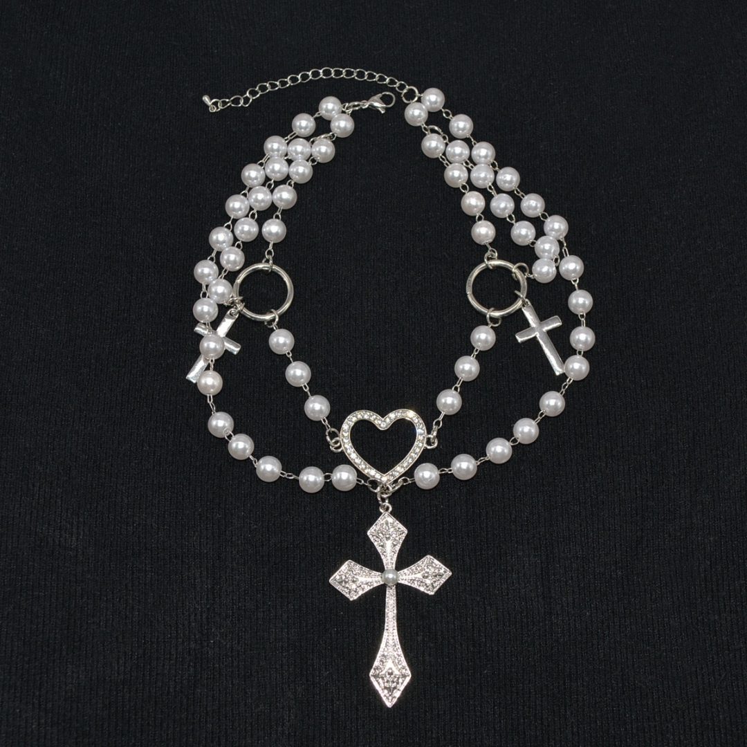 Pearl vintage statement necklace - Image 2