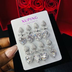 A pair of Xuping white stone earrings
