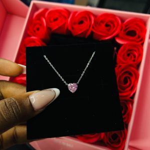 Pandora style love silver necklace
