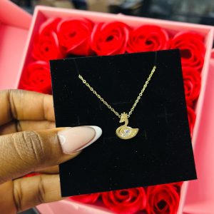 Swarovski gold necklace