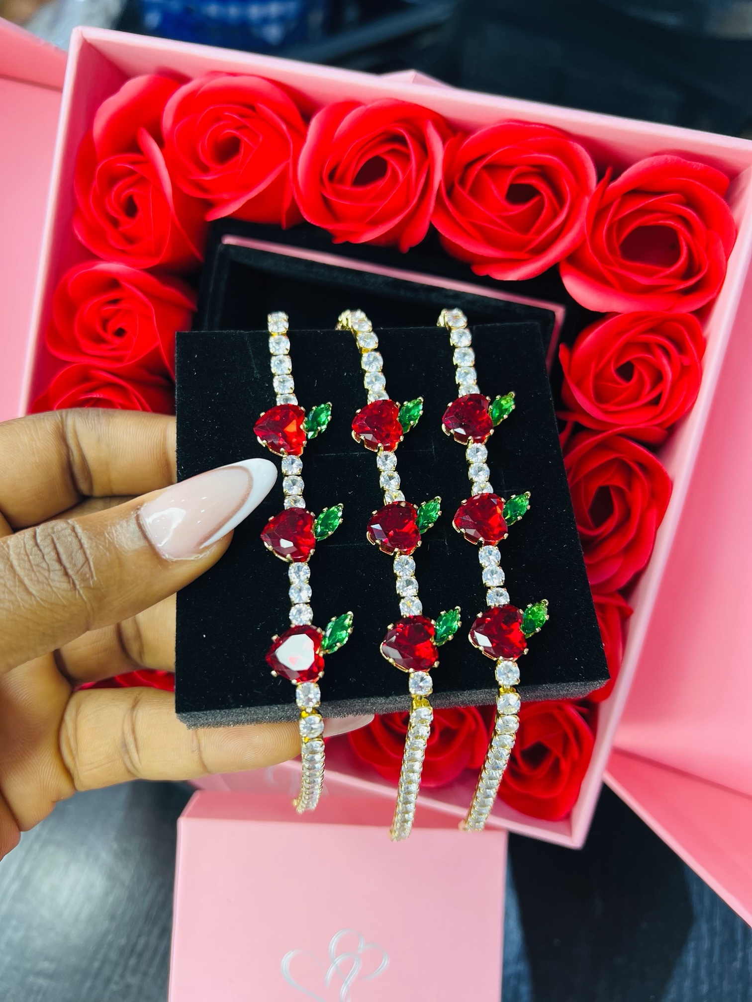 Cherry tennis bracelet