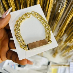 Gold engraved eyes mini bracelet