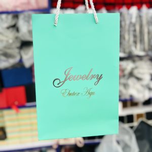 Engraved green big size Jewelry bag