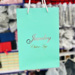 Engraved green big size Jewelry bag