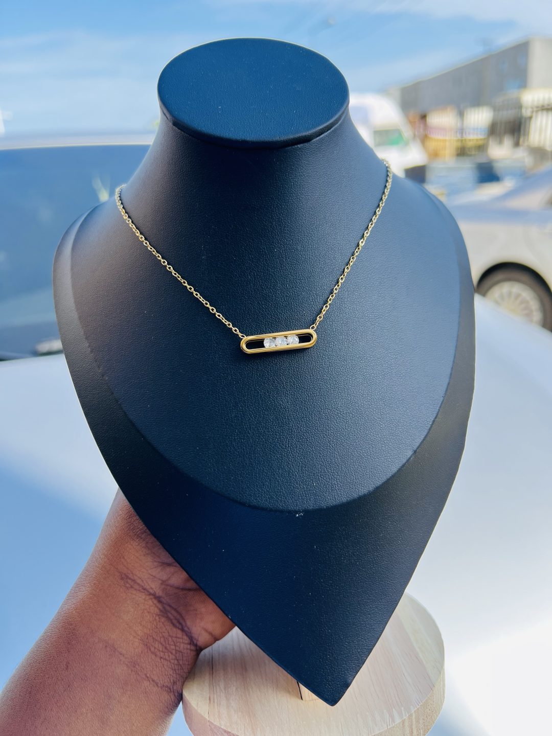 Titanium steel necklace 017