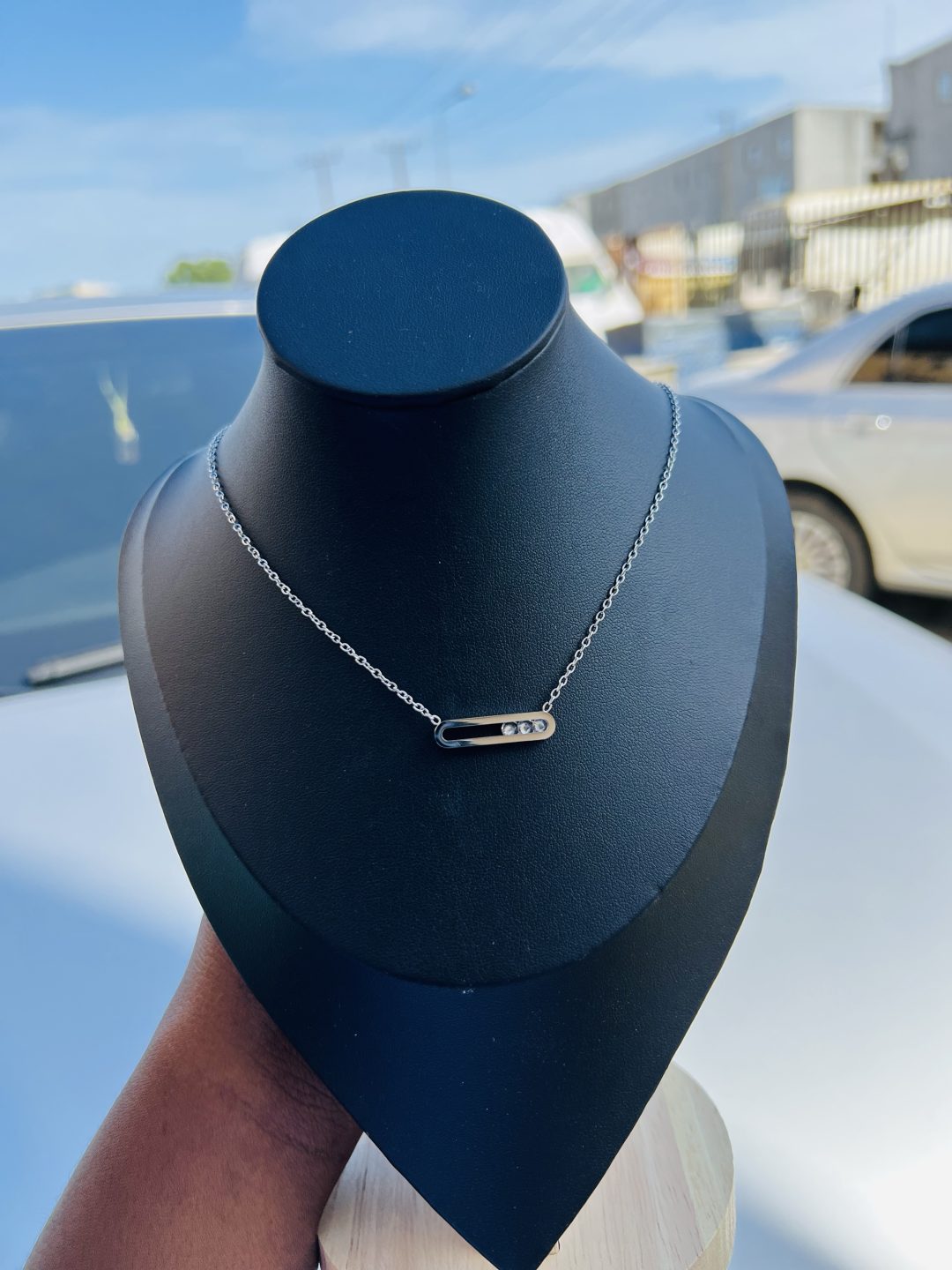 Titanium steel necklace 016
