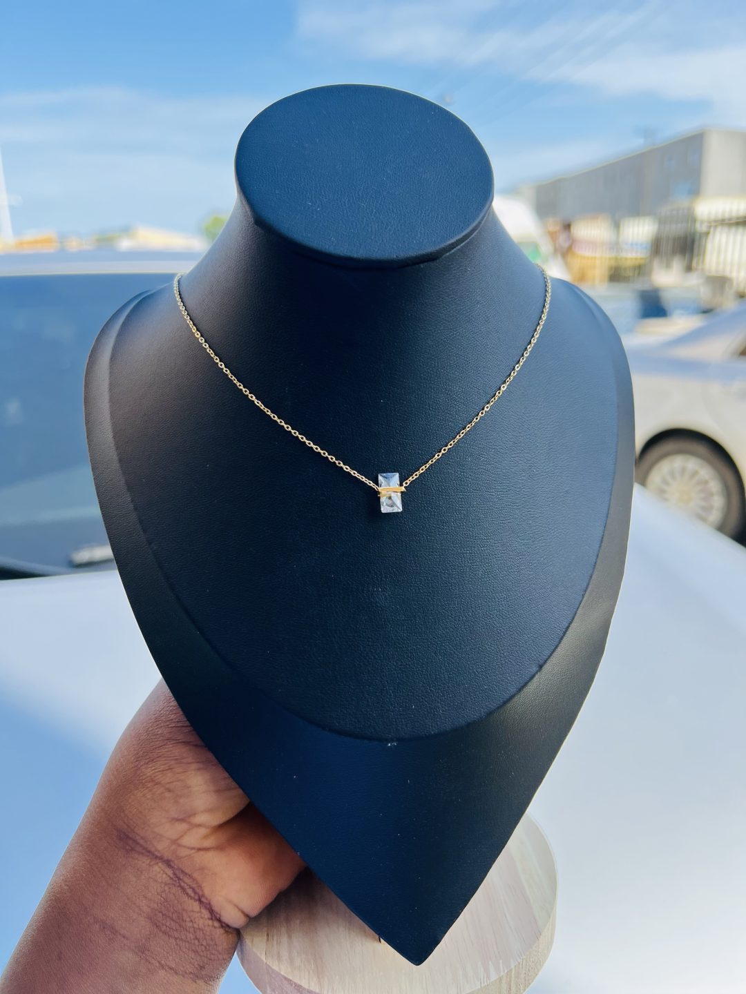 Titanium steel necklace 013
