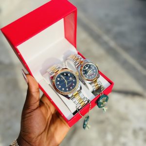 Engraved two toned Rolex watch no box