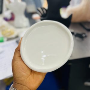 Ceramic circular props plate