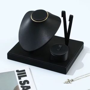 Black Leather set display mannequin